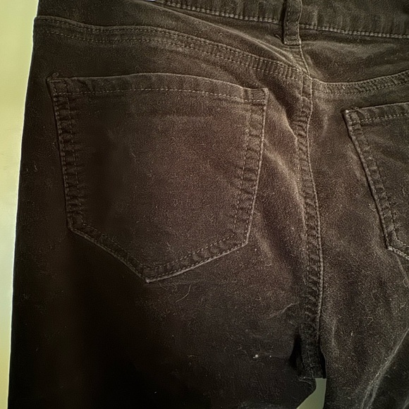 Vintage Candie's Black Low Rise Velvet Skinnt Jeans / Pants size 7 - Picture 7 of 7